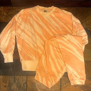 Sweaty Betty Peach Tie-Dye Sweatshirt